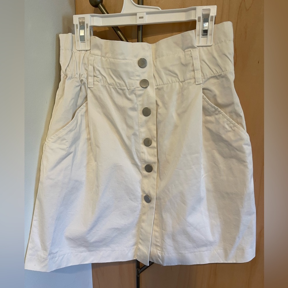 White Paperbag Skirt